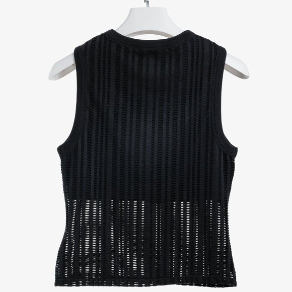 T by Alexander Wang PF/16 Black Stretch Jacquard Tank Top - Picture 3 of 8